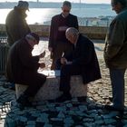 Playing cards in Castelo de Sao Jorge