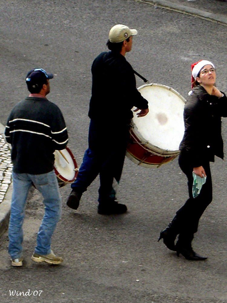 Playing drums