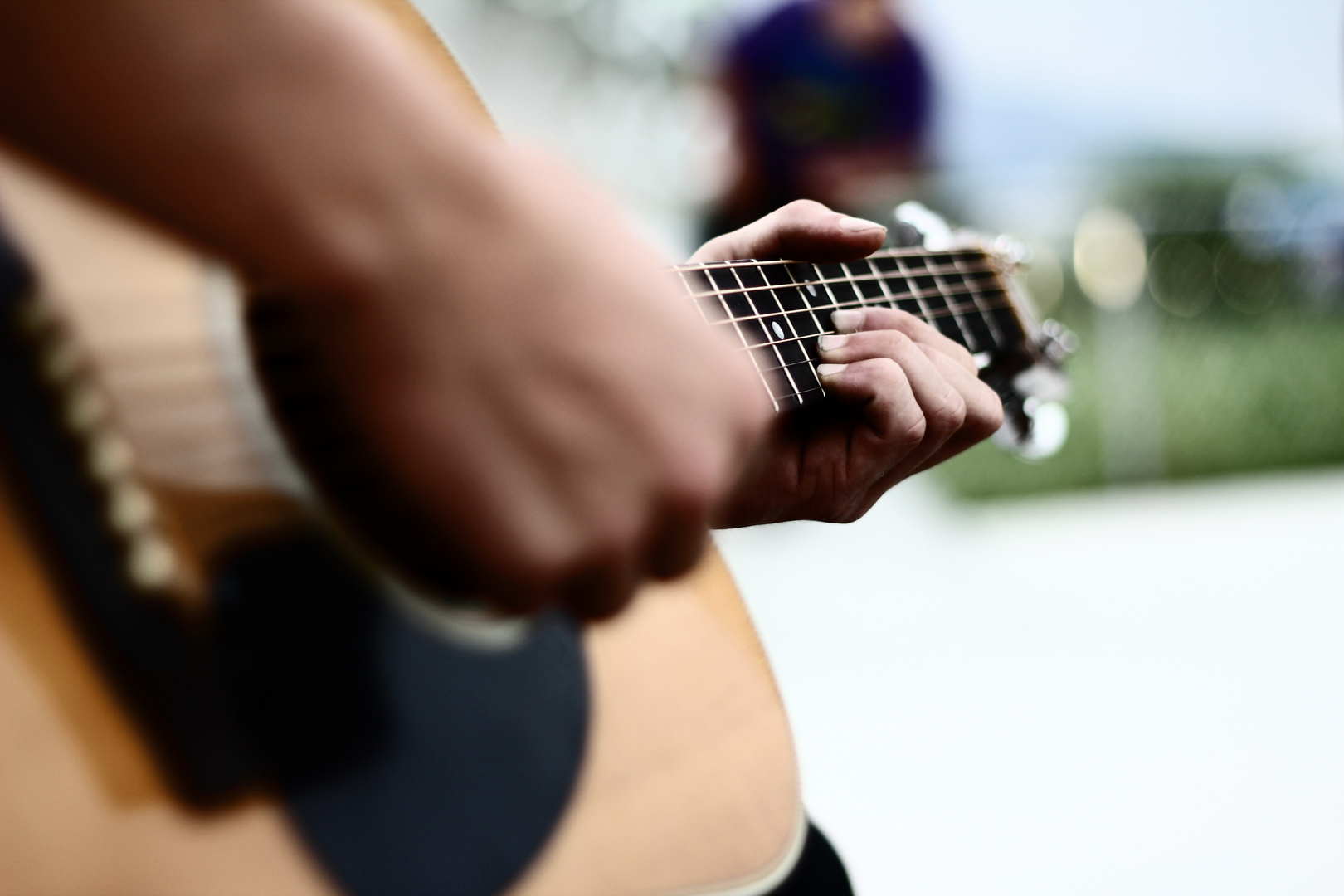 playing guitar