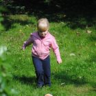 Playing in the garden