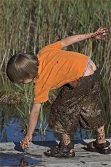 playing in the mud