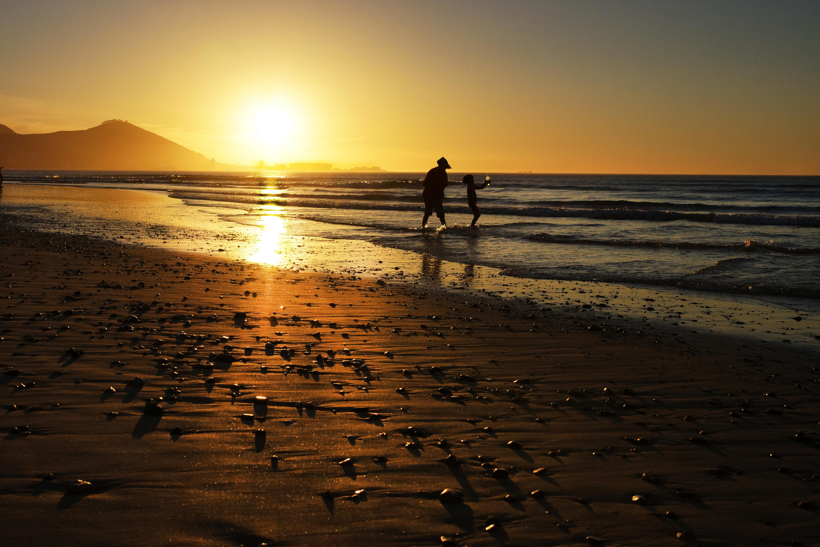 Playing in the sunset