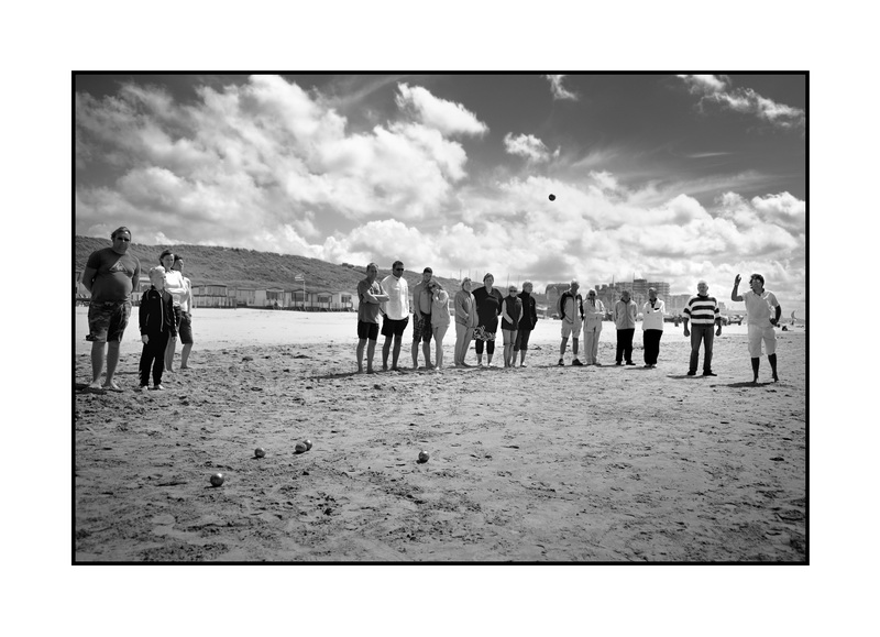 Playing on the beach