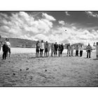 Playing on the beach