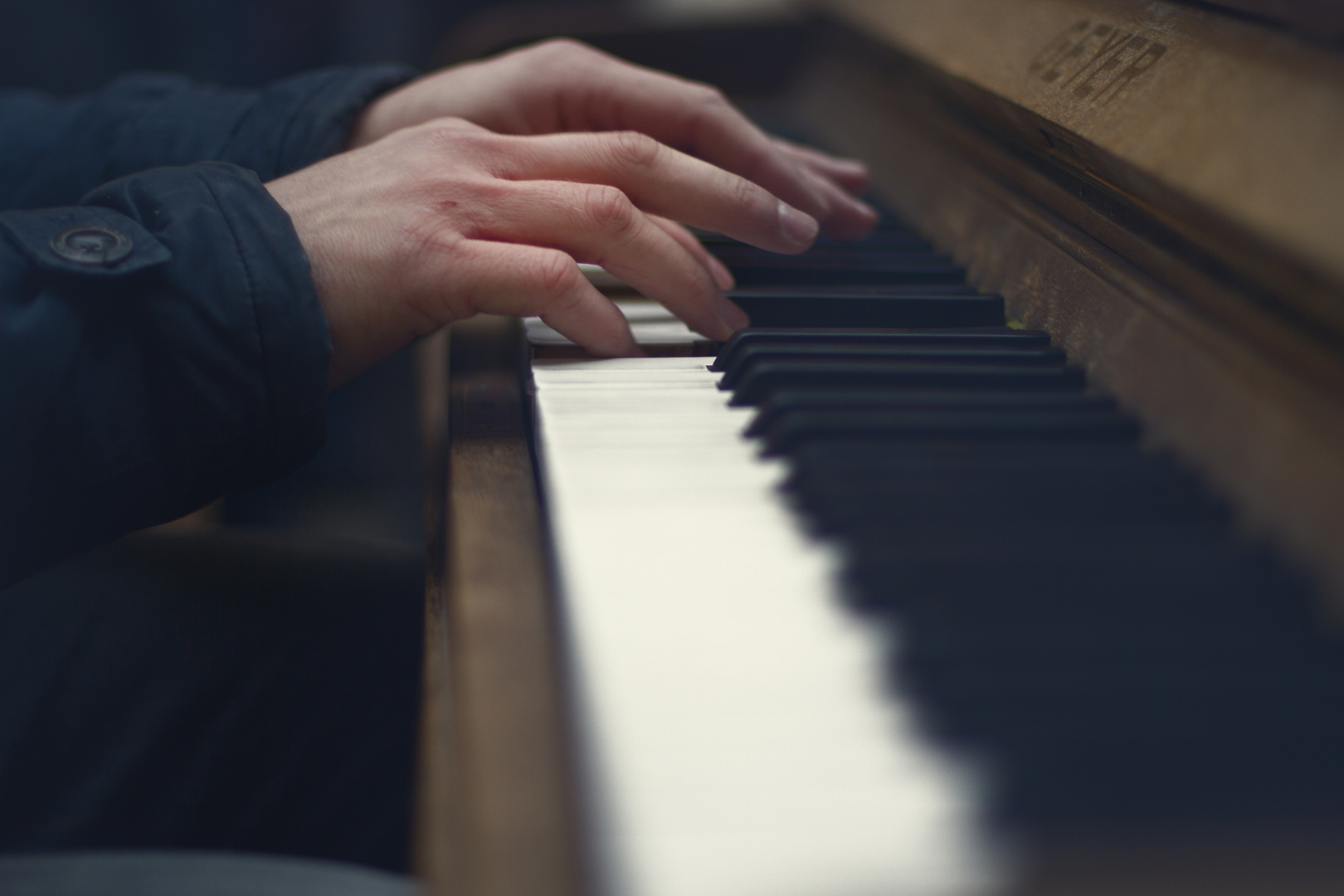 playing piano.