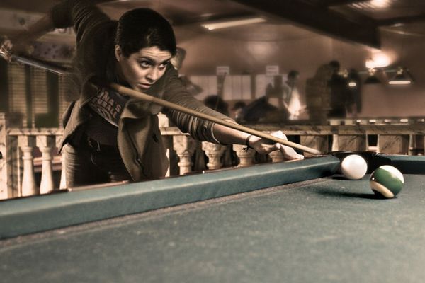 playing pool