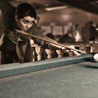 playing pool