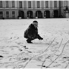 Playing snow, alone...