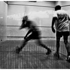 playing squash