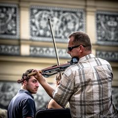 playing the fiddle