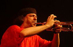playing trumpet
