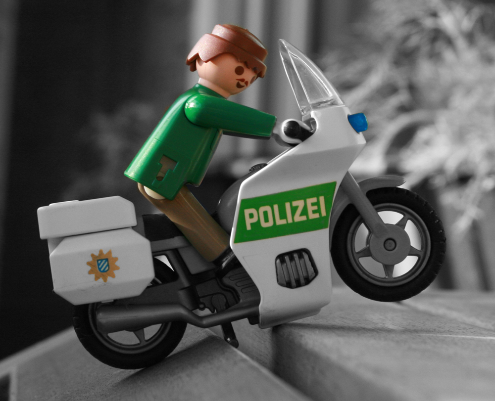 Playmobil Polizei Motorrad Foto & Bild | stillleben, figuren und