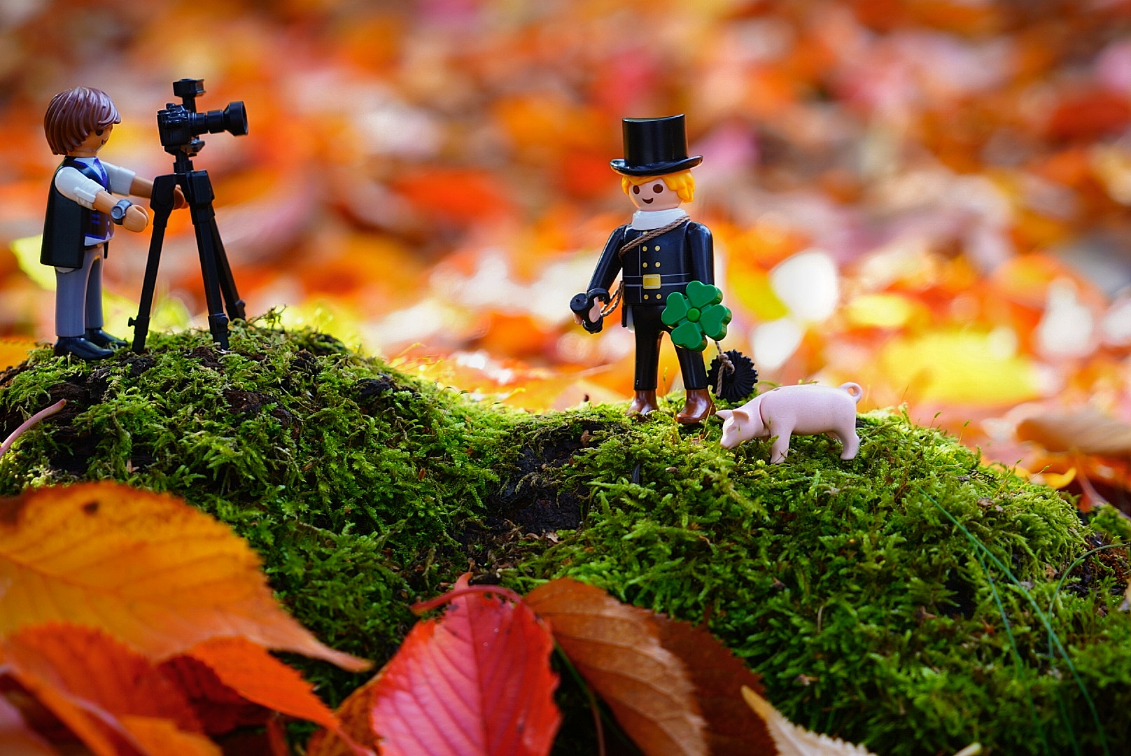 Playmobil Spielerei im Herbst