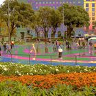 PLAZA DE CATALUNYA, UN DIA DE LLUVIA