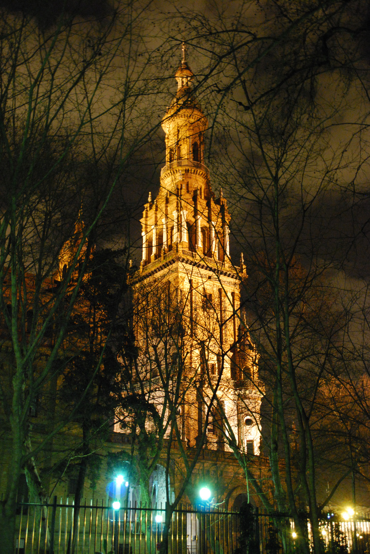 Plaza de Espana bei Nacht