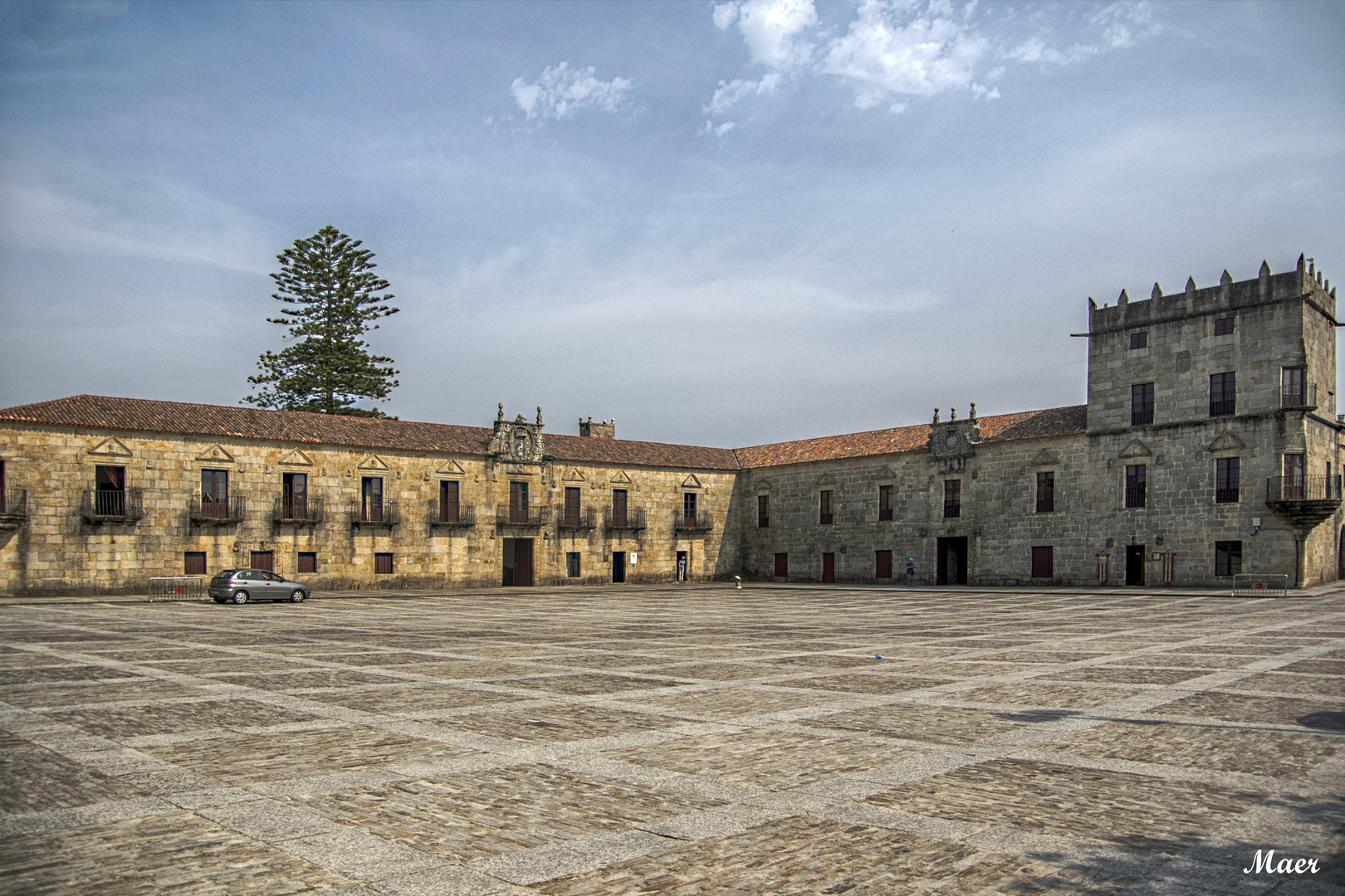 Plaza de Ferfiñás en Cambados.Galicia