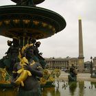 Plaza de la Concordia y Obelisco egipcio en el centro de Paris