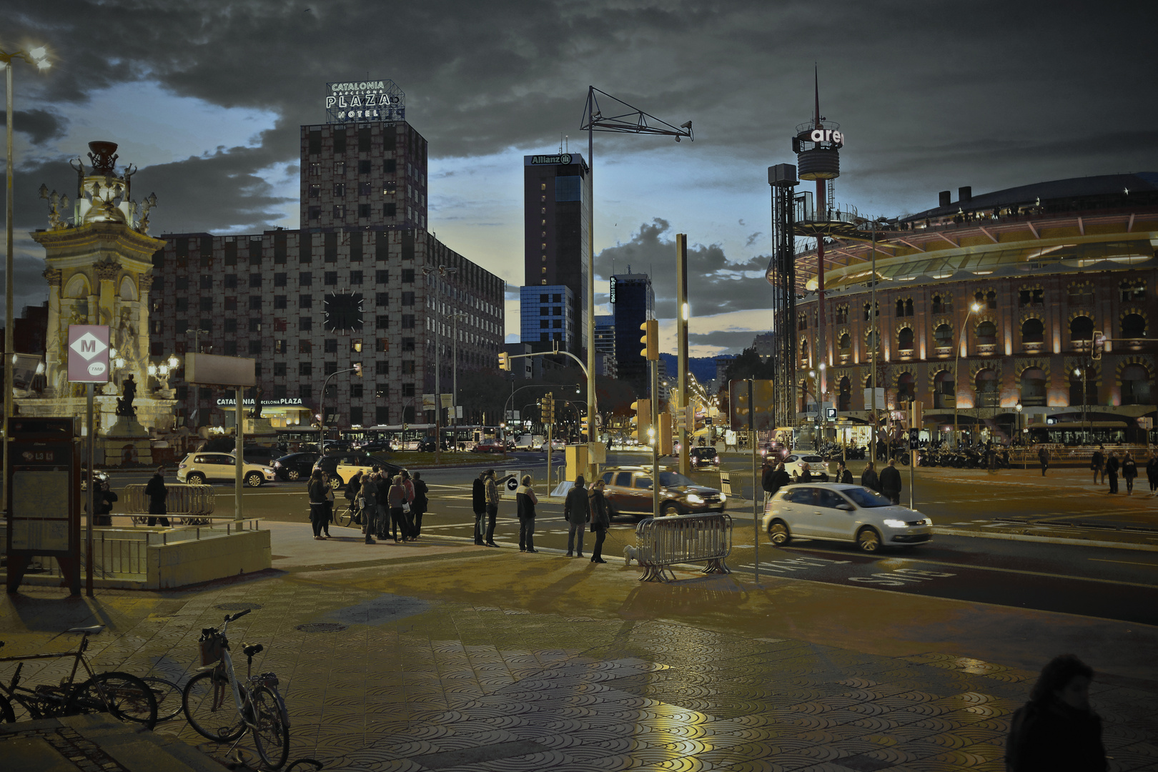 Plaza España a última hora.