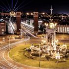 Plaza españa, Barcelona. Larga Exposición