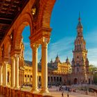 plaza españa sunset, Sevilla