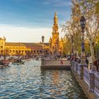 plaza españa sunset, Sevilla