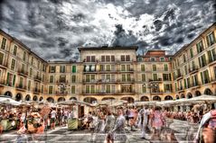 plaza mayor in palma de mallorca, hdr