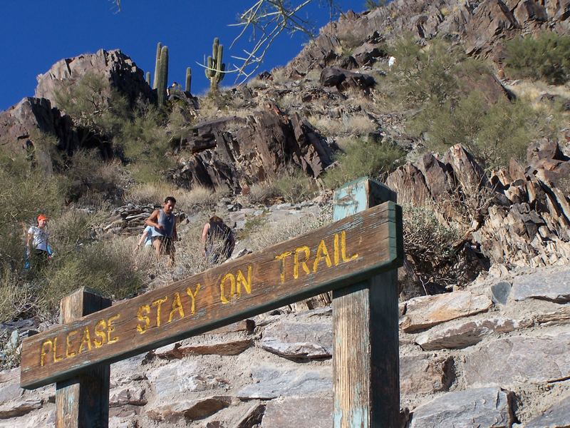 Please stay on trail!