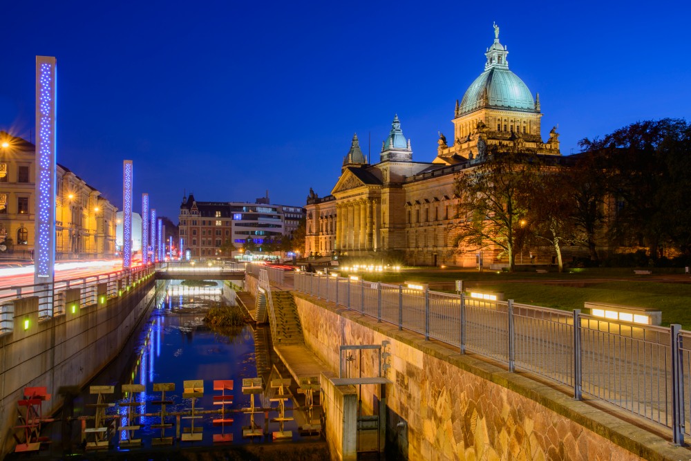 Pleißemühlgraben vor dem Bundesverwaltungsgericht in Leipzig