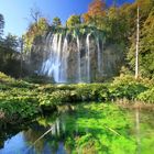 Plitvicer Seen - Eins der 90 Wasserfällen im Weltkulturerbe