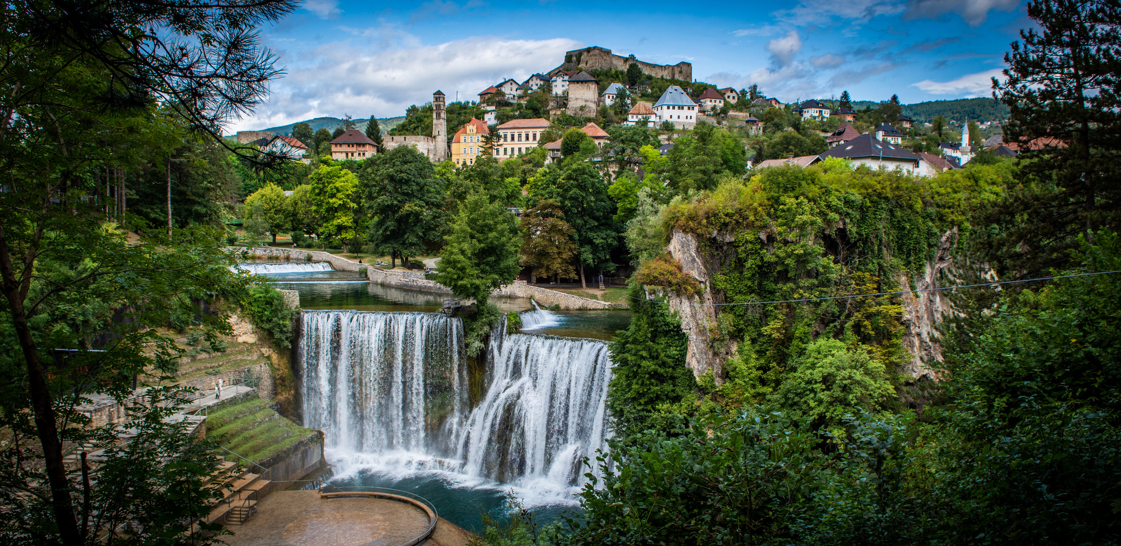 Pliva Wasserfall in Jajce (Bosnien und Herzegowina)