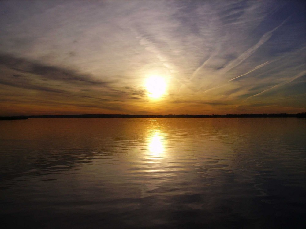 Plöner See von der MUS aus in der Abendstimmung