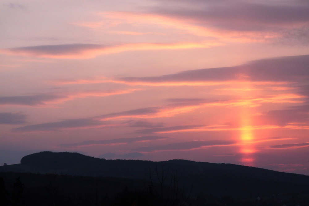 Plötzlich war eine Feuersäule am Himmel zu sehen