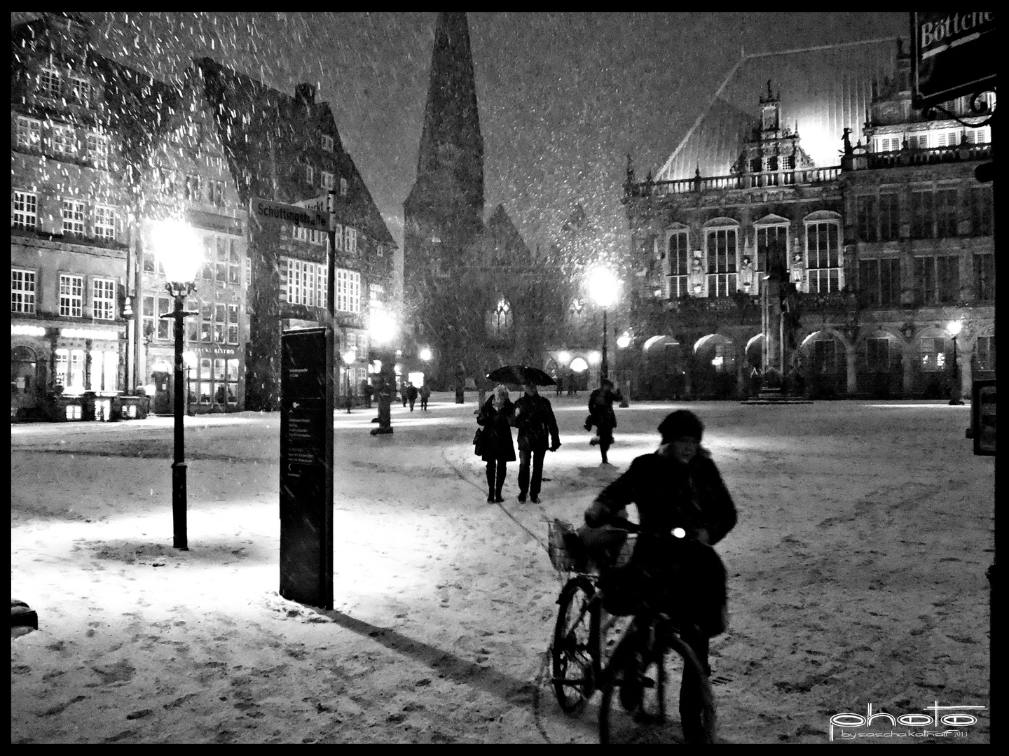 Plötzlicher schneefall