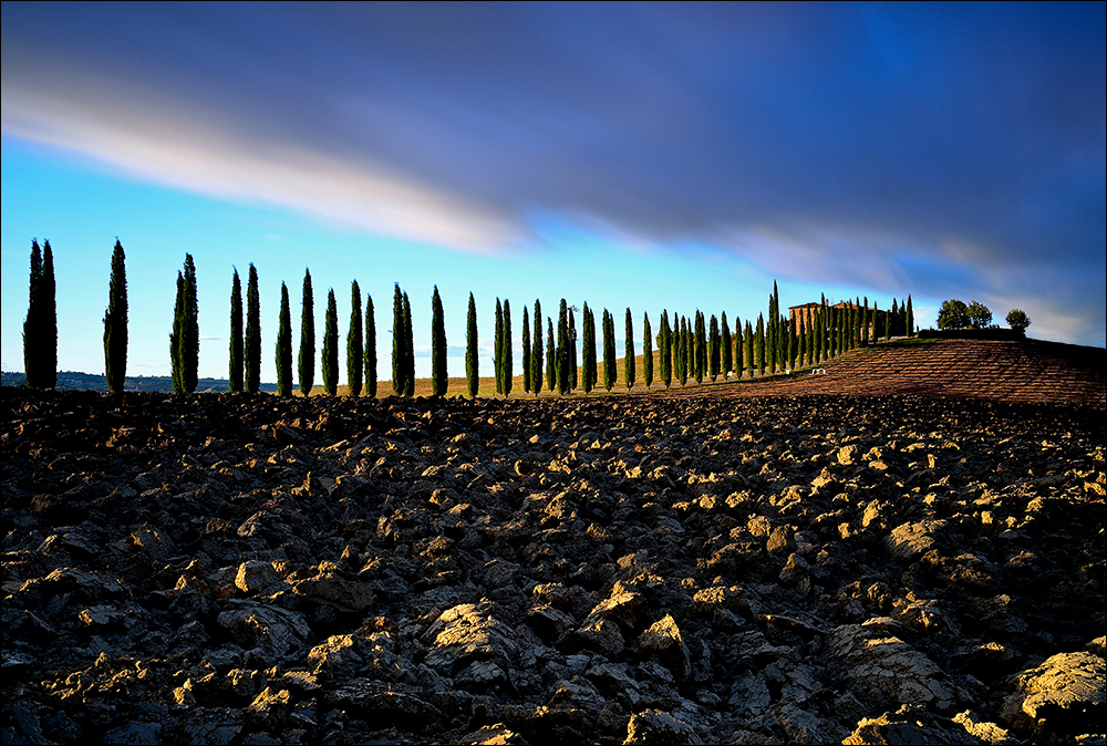 Plowed field in Tuscany