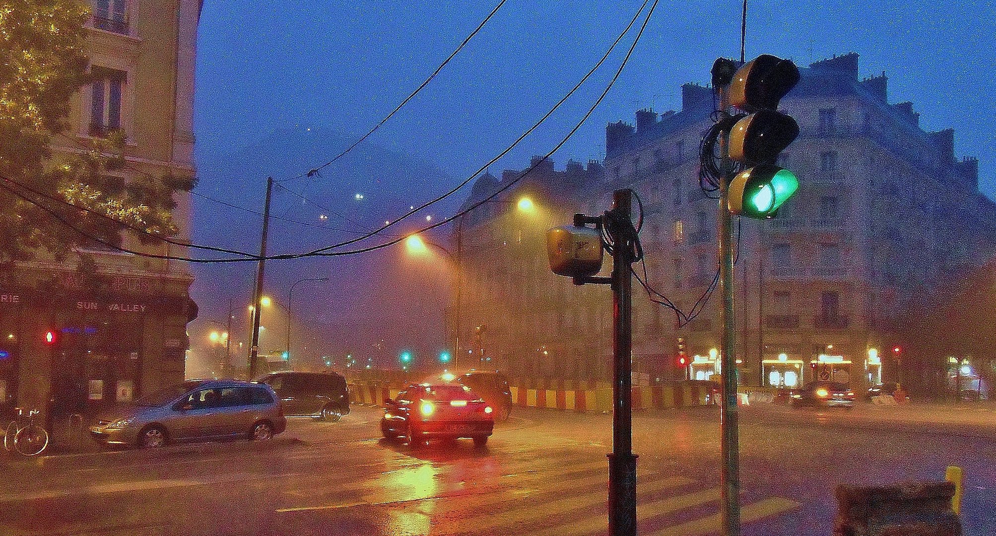 Pluie sur la ville...