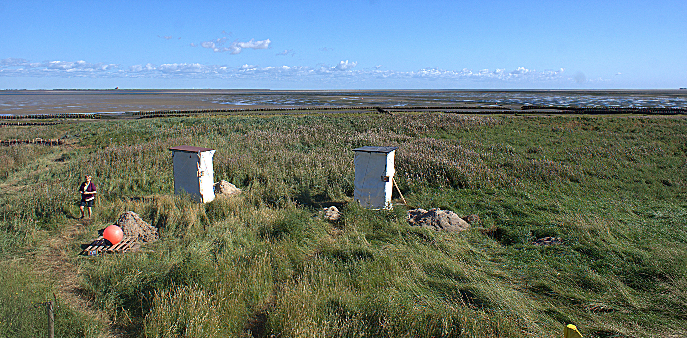 Plumpsklos auf der Vogelhallig: "Norderoog".