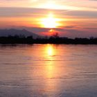 Po River  -  Sunset with high water - 26.11.2016