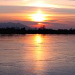 Po River  -  Sunset with high water - 26.11.2016