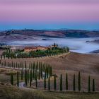 Podere Baccoleno: Herbstnebel in der Crete Senesi.