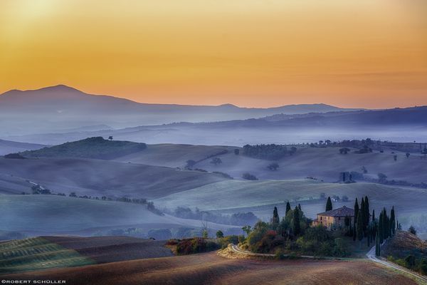  Podere Belvedere: der erste Sonnenstrahl am Morgen.