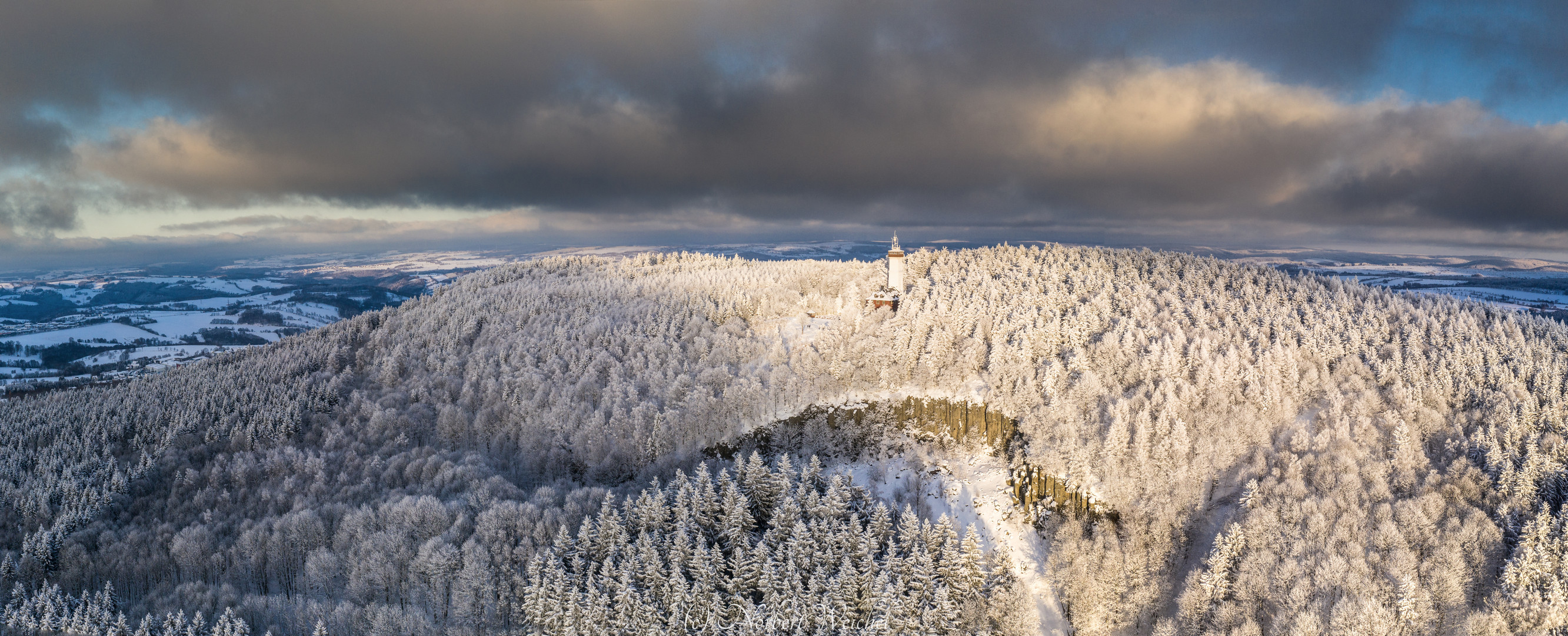 Pöhlberg im Abendlicht