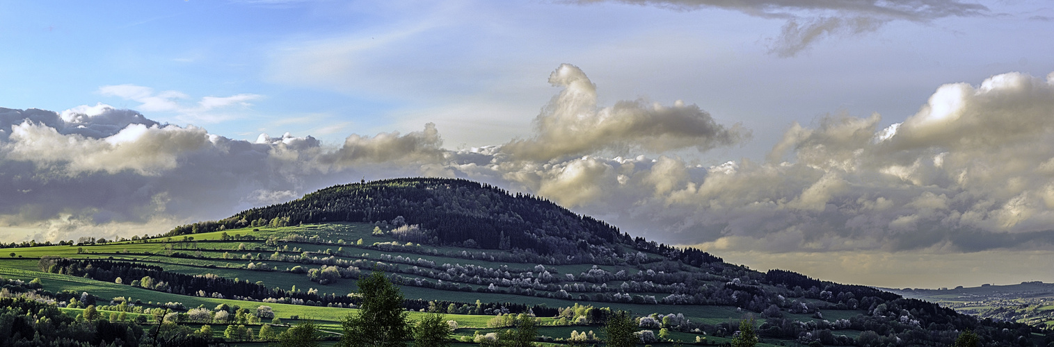 Pöhlberg von Königswalde aus gesehen