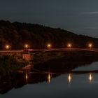 Pöppelmannbrücke Grimma bei Nacht