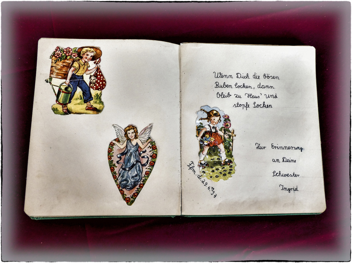 POESIEALBUM 1953 Foto & Bild | spezial, stillleben, spruch Bilder auf