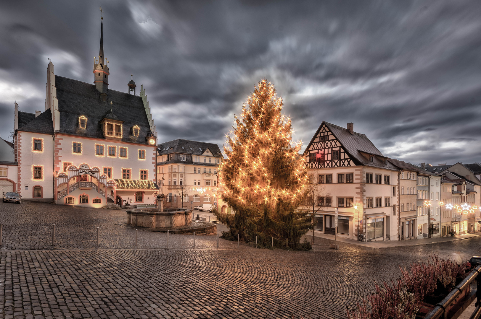 Pößnecker Markt im Weihnachtskleid - reloaded