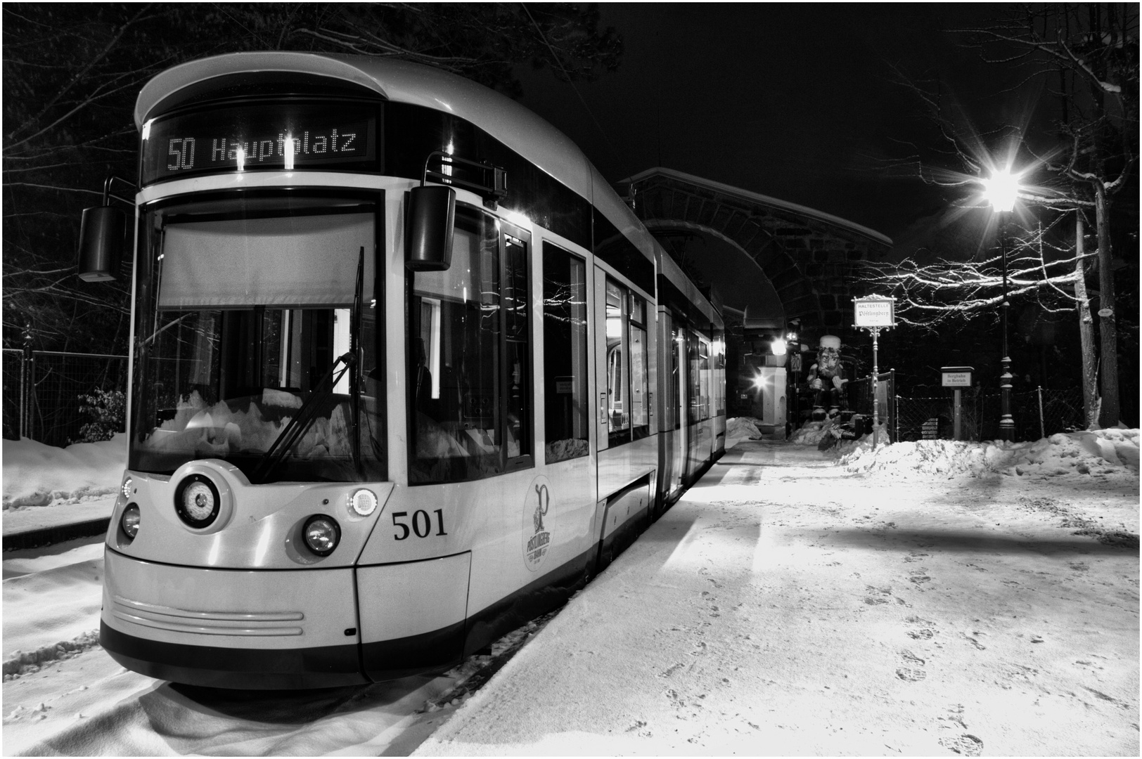 Pöstlingbergbahn am Schwarzweißen Freitag