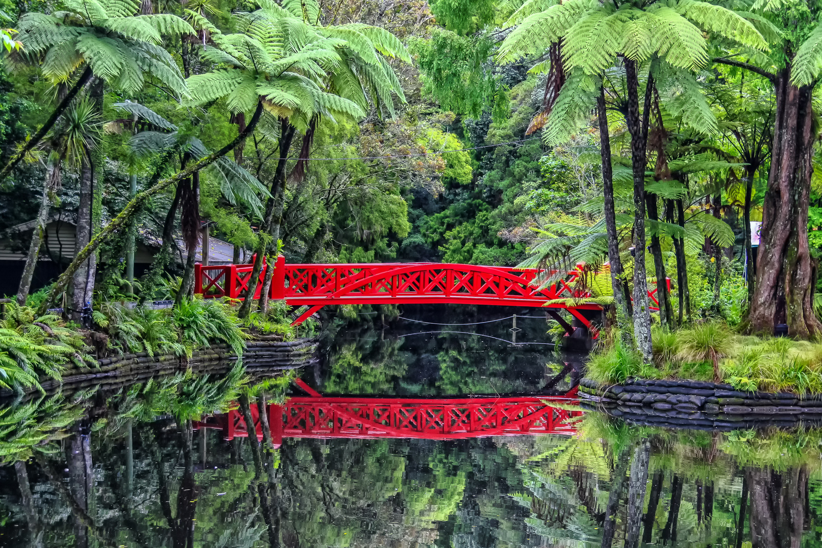 Poet´s Bridge im Pukekura Park, New Plymouth, Neuseeland