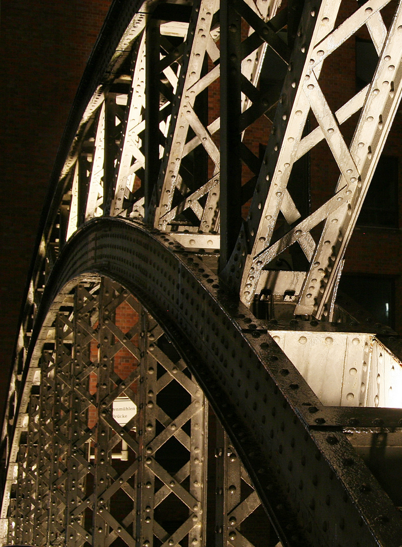 "Poggenmühle" Brücke in der Speicherstadt Hamburg