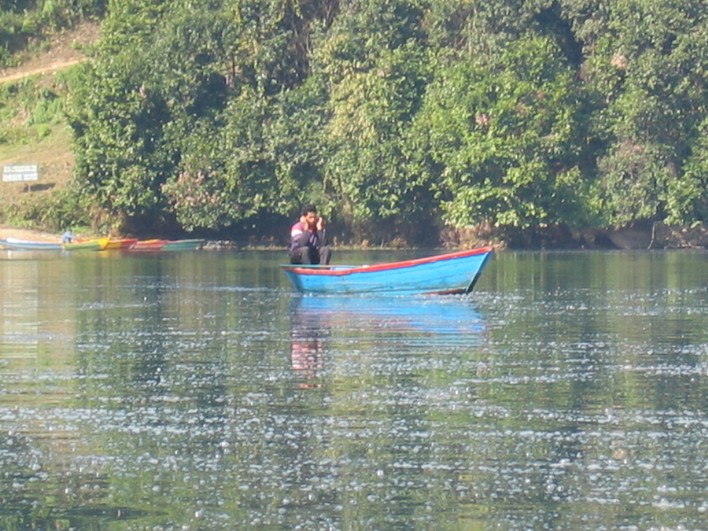 Pokhara Phewa Lake with boating