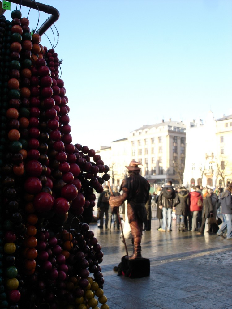 Poland, Krakow - Street entertainer